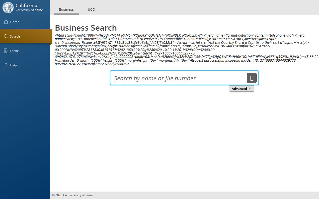 Ridgecrest people search in California business filings
